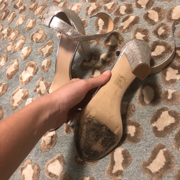 J.crew Lanie silver metallic stacked-heel - Picture 3 of 3